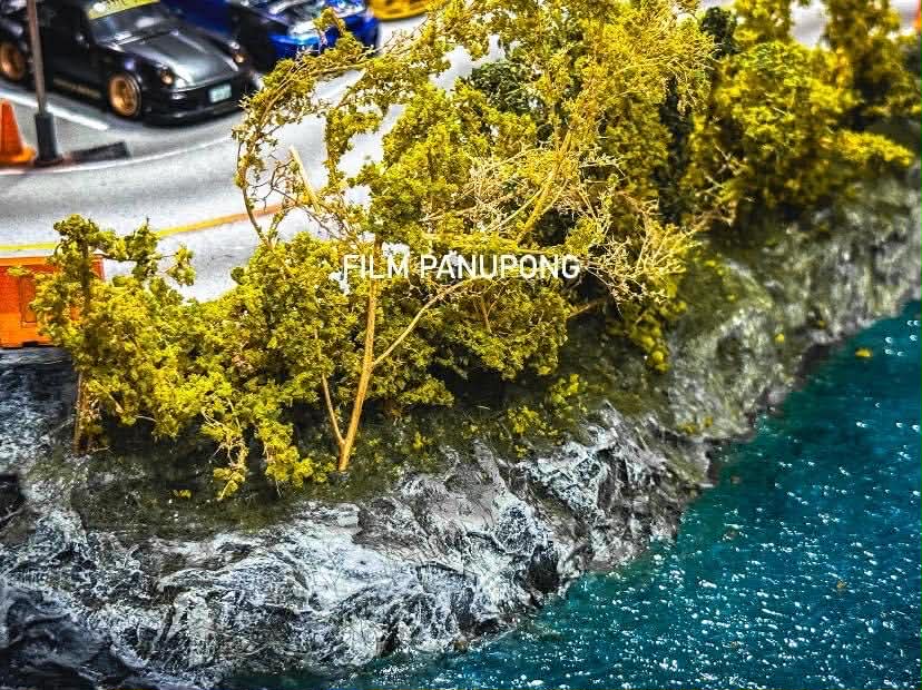 Diorama Mountain racing road scale 1:64