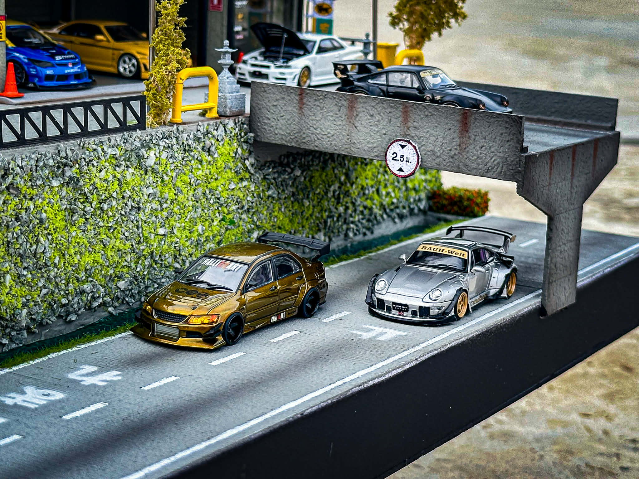 Diorama Racing City scale 1:64