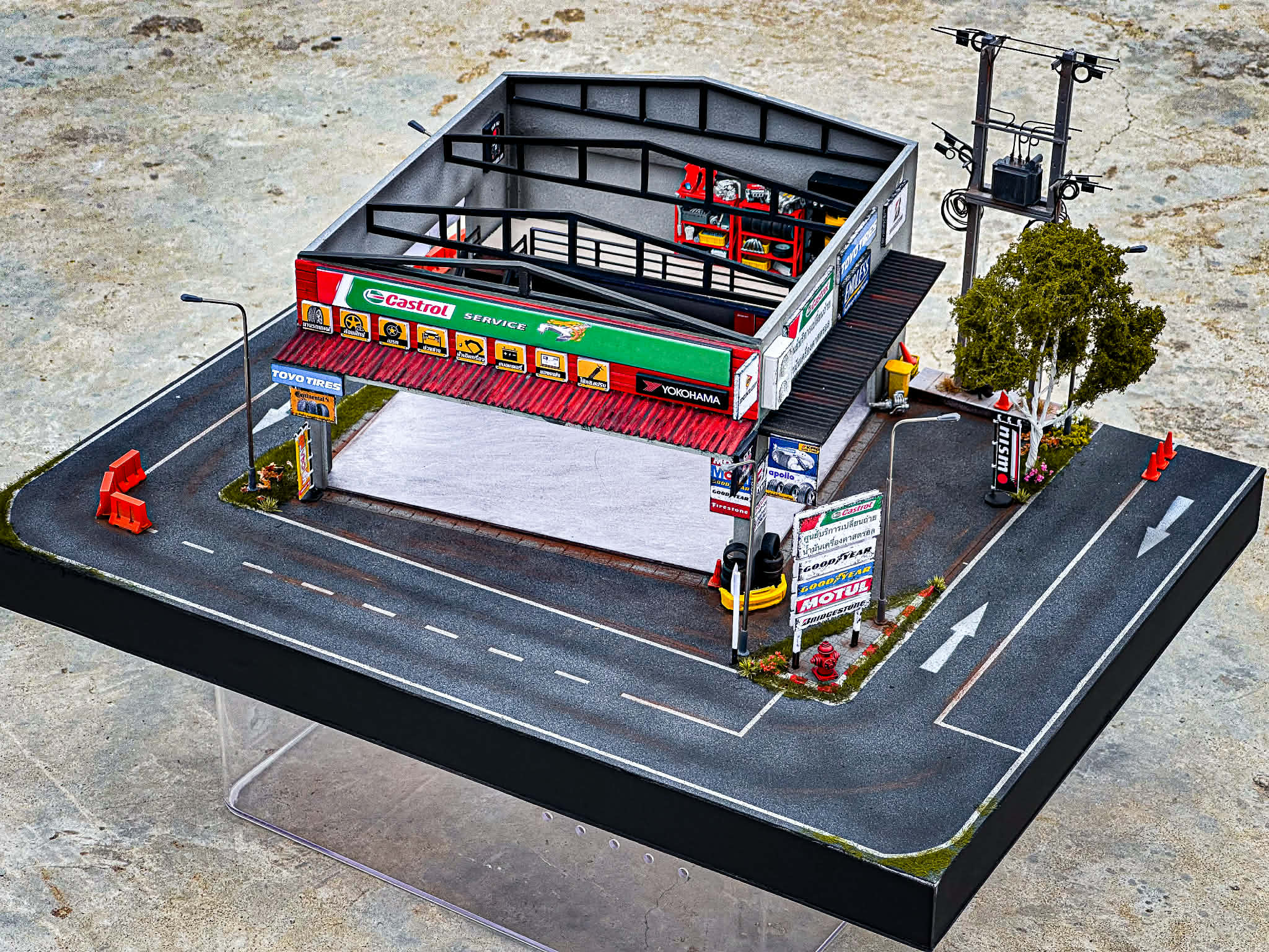 Diorama Garage Thai scale 1:64