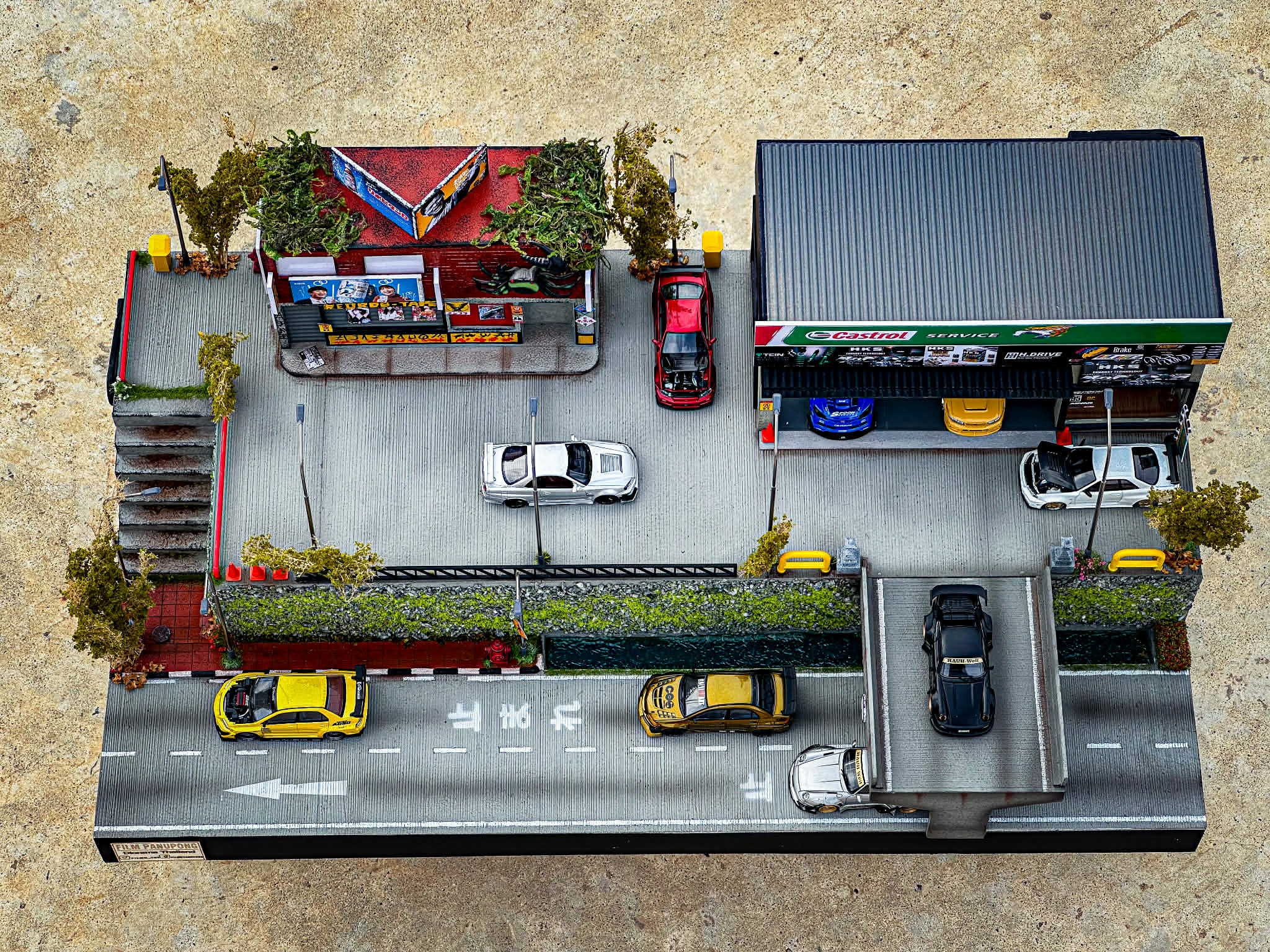 Diorama Racing City scale 1:64
