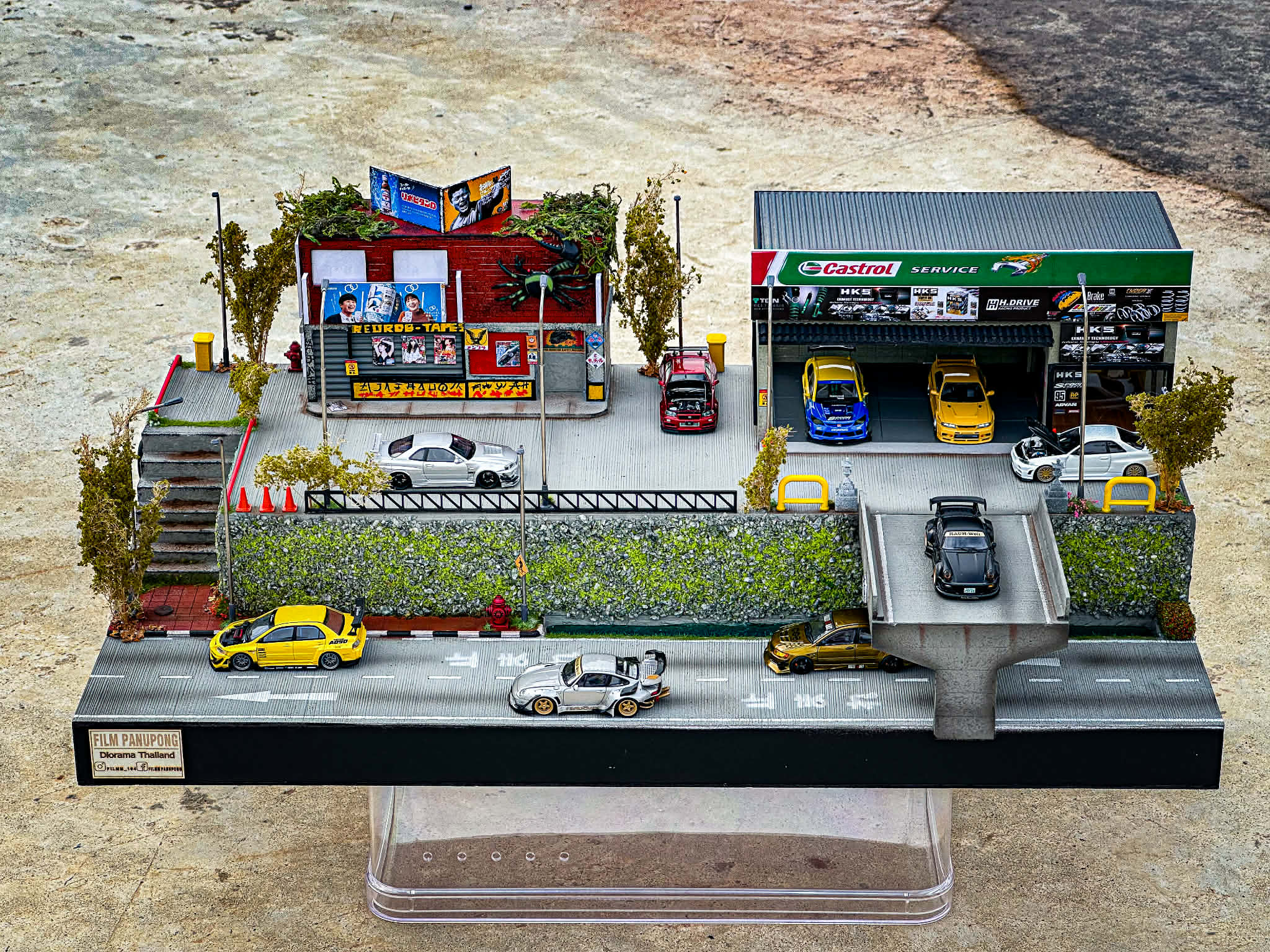 Diorama Racing City scale 1:64