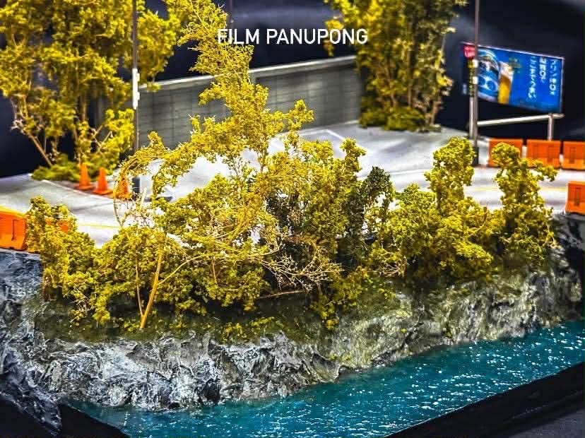 Diorama Mountain racing road scale 1:64