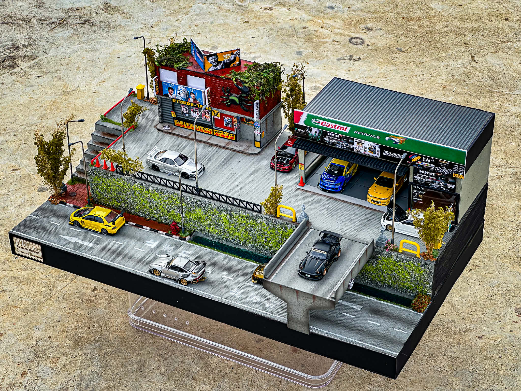 Diorama Racing City scale 1:64