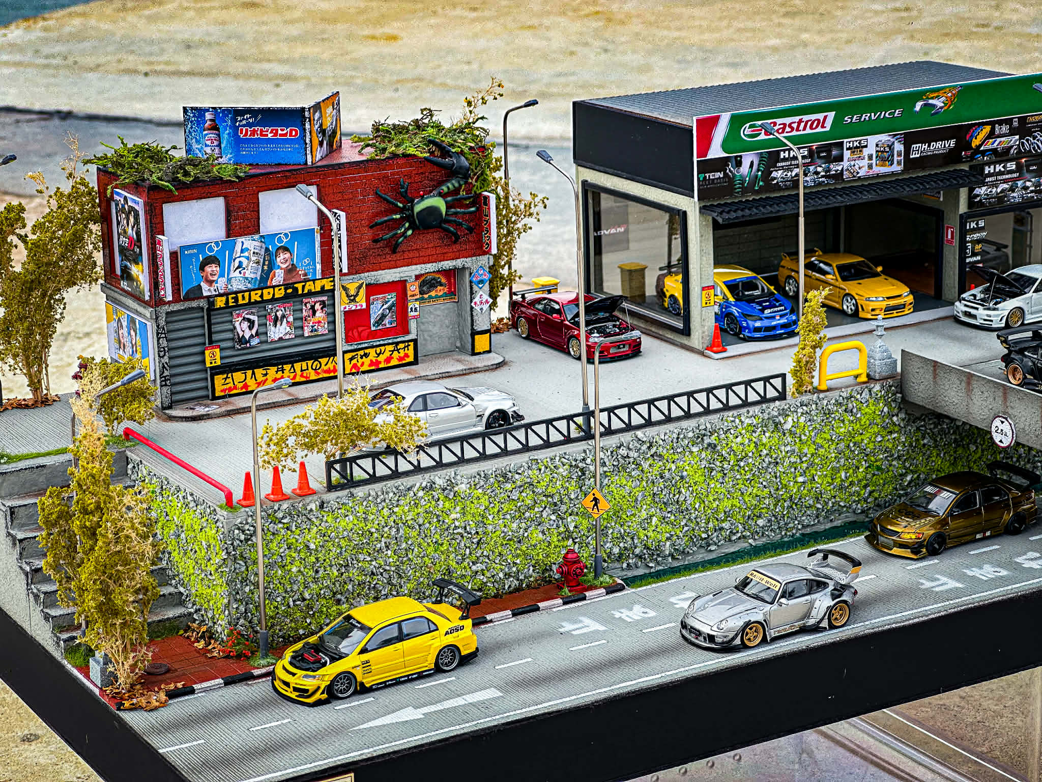 Diorama Racing City scale 1:64