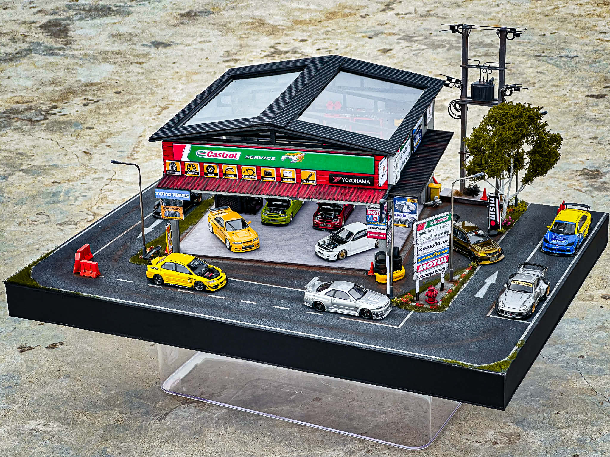 Diorama Garage Thai scale 1:64