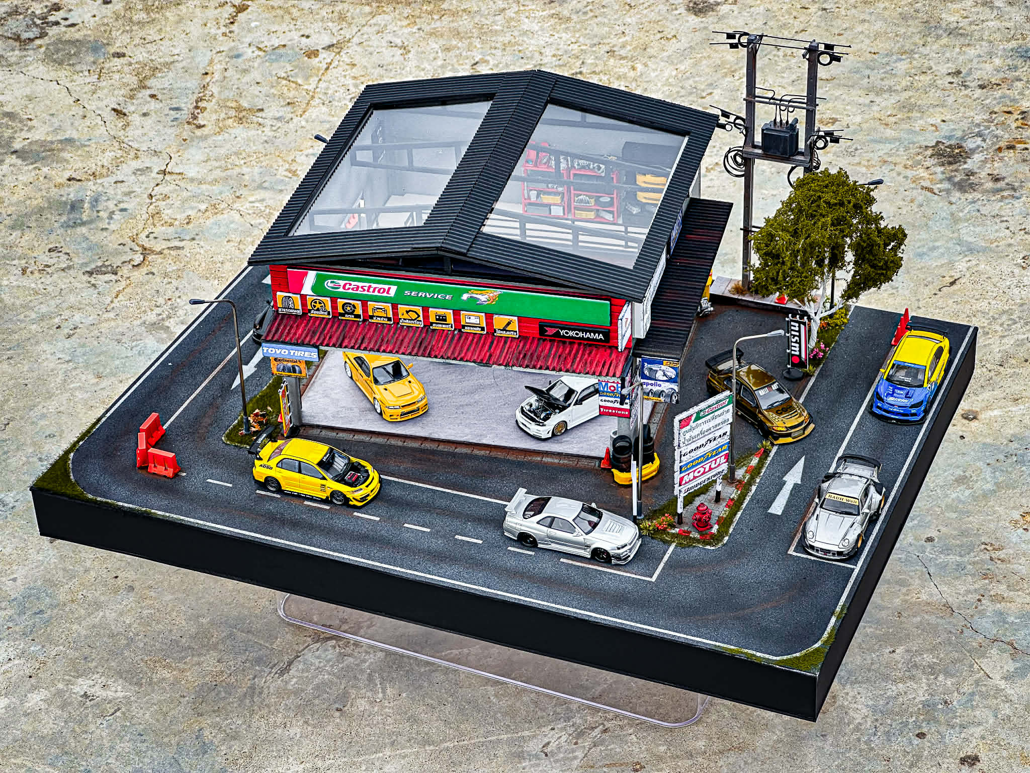 Diorama Garage Thai scale 1:64