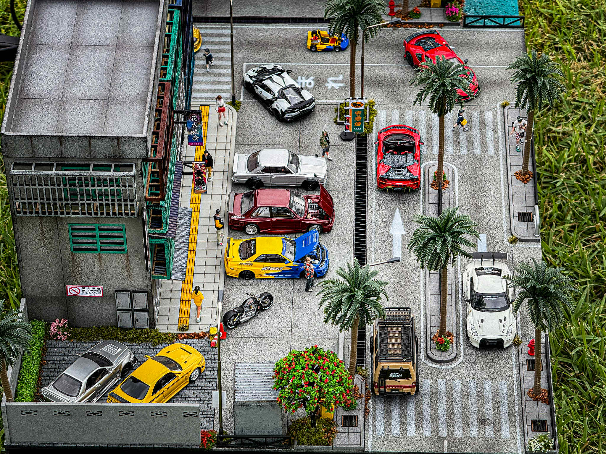 Diorama City of Racing Cars scale 1:64
