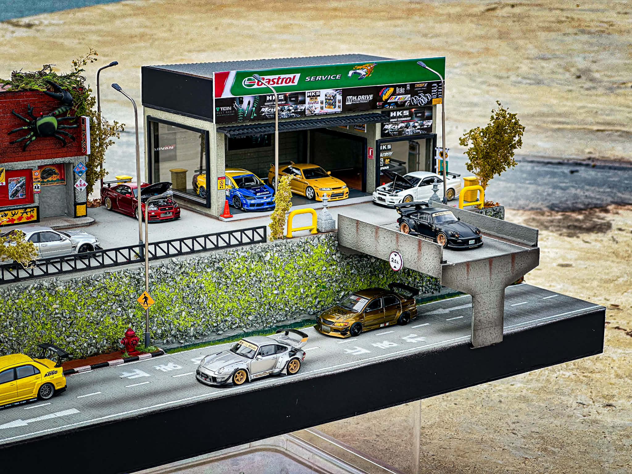 Diorama Racing City scale 1:64