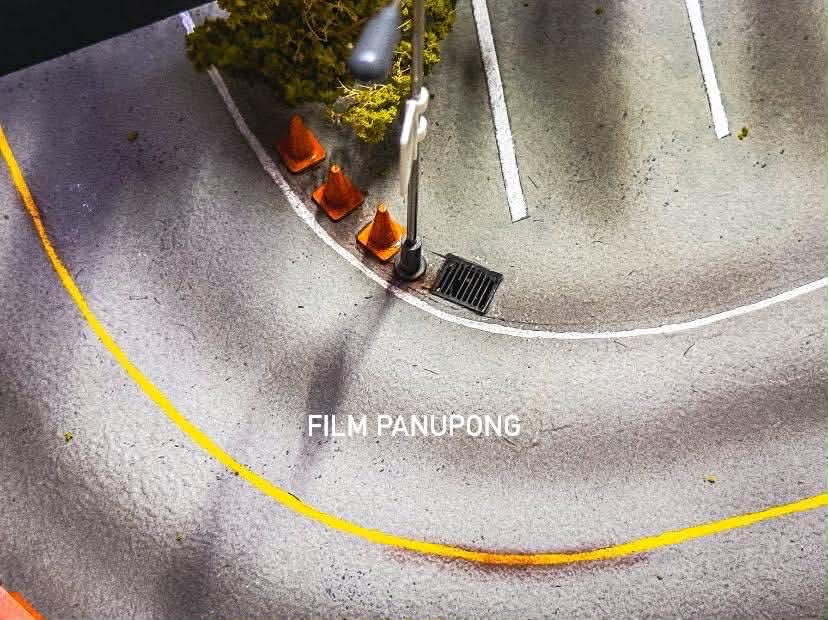 Diorama Mountain racing road scale 1:64