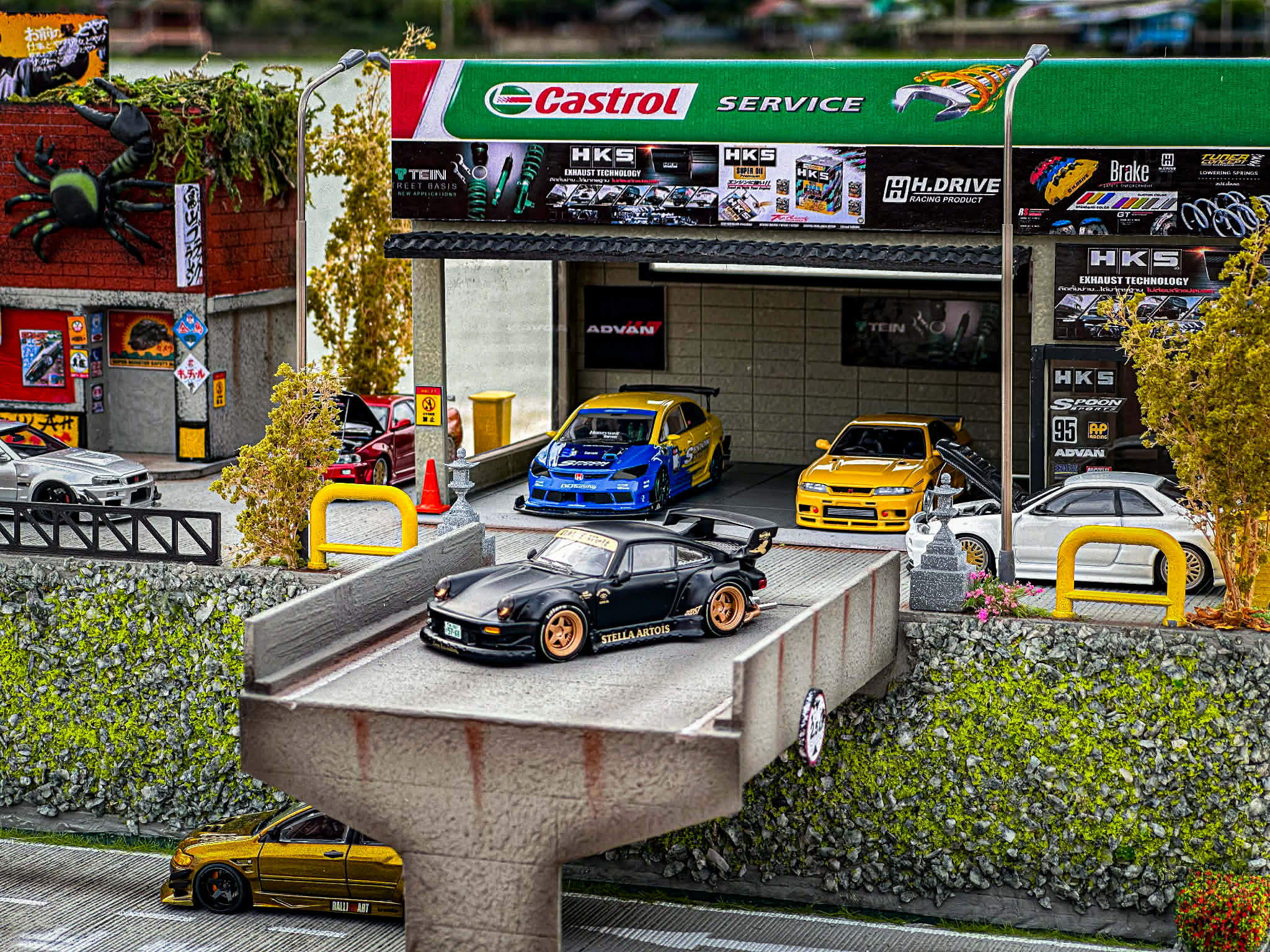 Diorama Racing City scale 1:64